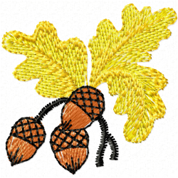 Acorn Embroidery Design 1 Acorn Embroidery Design 1